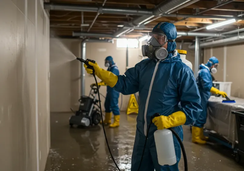 Basement Sanitization and Antimicrobial Treatment process in Celebration, FL