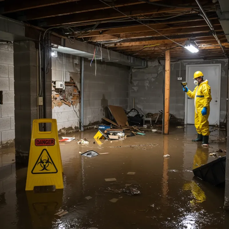 Flooded Basement Electrical Hazard in Celebration, FL Property