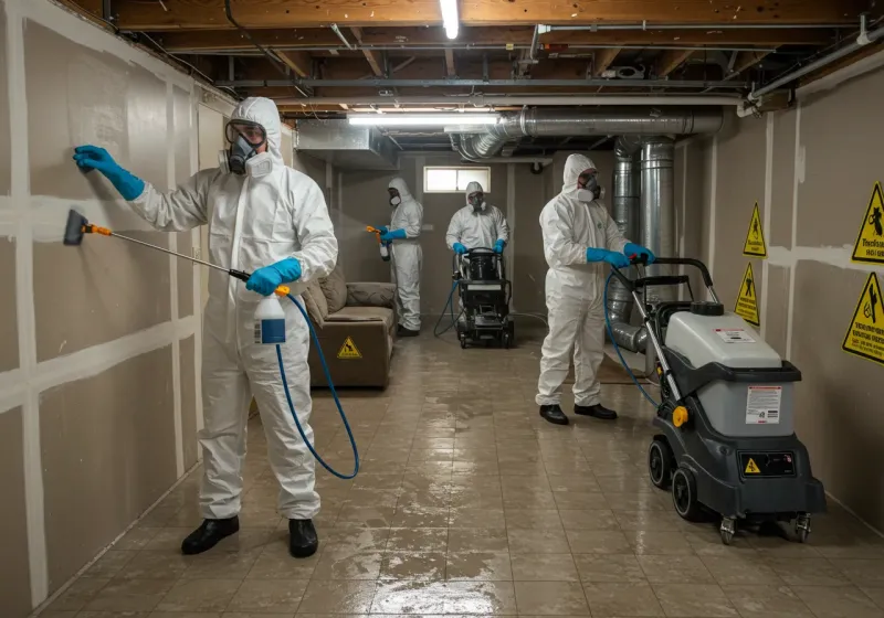 Basement Moisture Removal and Structural Drying process in Celebration, FL